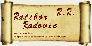 Ratibor Radović vizit kartica